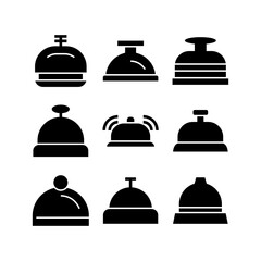 hotel bell icon or logo isolated sign symbol vector illustration - high quality black style vector icons
