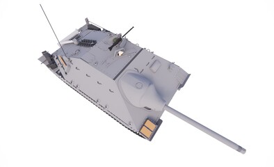 Fototapeta premium Military tank vehicle 3d concept illustration weapon render