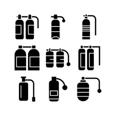 oxygen tank icon or logo isolated sign symbol vector illustration - high quality black style vector icons
