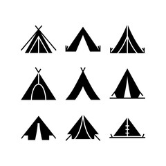 tent icon or logo isolated sign symbol vector illustration - high quality black style vector icons
 - obrazy, fototapety, plakaty
