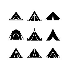 tent icon or logo isolated sign symbol vector illustration - high quality black style vector icons
