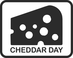 Cheddar day celebration symbol vector