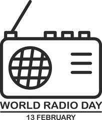 World radio day symbol vector