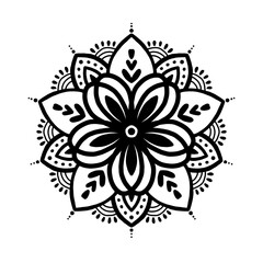 black and white flower