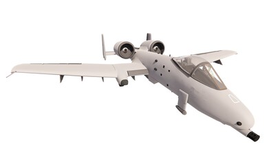 Airplane military concept 3d render illustration template