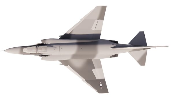 Aircraft military industry concept modern technology 3d render template