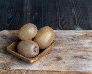 ripe kiwi fruits for nutrition, close up