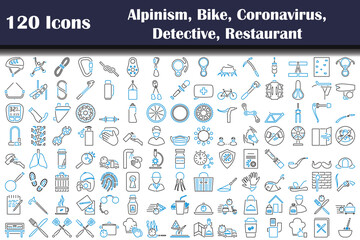 120 Icons Of Alpinism, Bike, Coronavirus, Detective, Restaurant