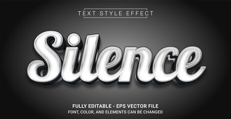 Obraz premium Dark Silence Text Style Effect. Editable Graphic Text Template.