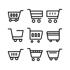 cart icon or logo isolated sign symbol vector illustration - high quality black style vector icons
