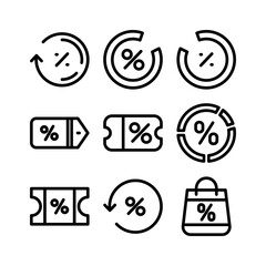 discount icon or logo isolated sign symbol vector illustration - high quality black style vector icons
