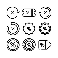 discount icon or logo isolated sign symbol vector illustration - high quality black style vector icons

