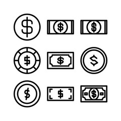 dollar icon or logo isolated sign symbol vector illustration - high quality black style vector icons
