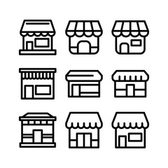 shop icon or logo isolated sign symbol vector illustration - high quality black style vector icons
