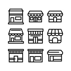 shop icon or logo isolated sign symbol vector illustration - high quality black style vector icons
