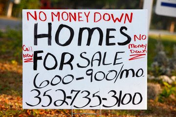 Homes for sale sign