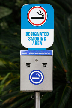 Universal Orlando. Designated Smoking Area Sign