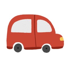 Cute red car illustration for pattern and children design