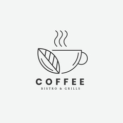 cafe or restaurant logo design concept 