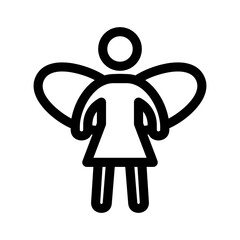 fairy icon or logo isolated sign symbol vector illustration - high quality black style vector icons
