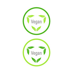 Vegan Product Design Badge isolated On White
