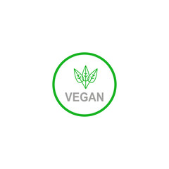 Vegan Product Design Badge isolated On White
