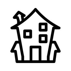 haunted house icon or logo isolated sign symbol vector illustration - high quality black style vector icons
