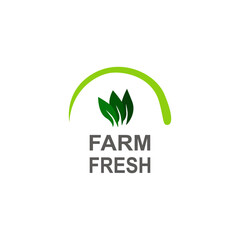 Farm Fresh Design Badge isolated On White