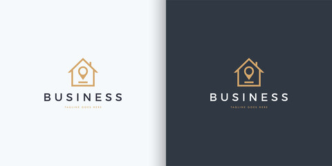 Simple elegant home logo for home search companies