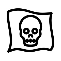 pirate flag icon or logo isolated sign symbol vector illustration - high quality black style vector icons
