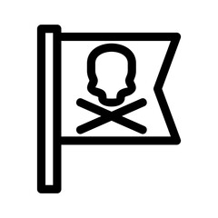 pirate flag icon or logo isolated sign symbol vector illustration - high quality black style vector icons
