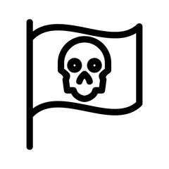 pirate flag icon or logo isolated sign symbol vector illustration - high quality black style vector icons
