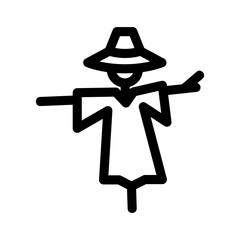 scarecrow icon or logo isolated sign symbol vector illustration - high quality black style vector icons
