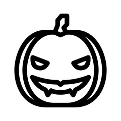 scary pumpkin icon or logo isolated sign symbol vector illustration - high quality black style vector icons
