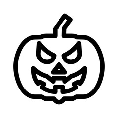 scary pumpkin icon or logo isolated sign symbol vector illustration - high quality black style vector icons

