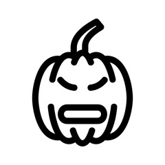 scary pumpkin icon or logo isolated sign symbol vector illustration - high quality black style vector icons
