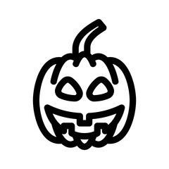 scary pumpkin icon or logo isolated sign symbol vector illustration - high quality black style vector icons
