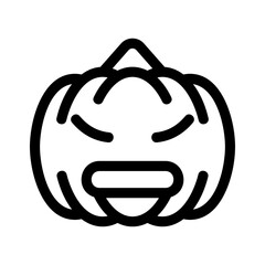 scary pumpkin icon or logo isolated sign symbol vector illustration - high quality black style vector icons
