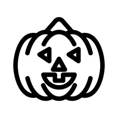 scary pumpkin icon or logo isolated sign symbol vector illustration - high quality black style vector icons
