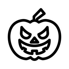 scary pumpkin icon or logo isolated sign symbol vector illustration - high quality black style vector icons
