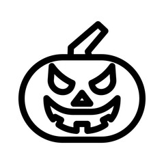 scary pumpkin icon or logo isolated sign symbol vector illustration - high quality black style vector icons
