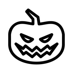 scary pumpkin icon or logo isolated sign symbol vector illustration - high quality black style vector icons
