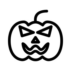 scary pumpkin icon or logo isolated sign symbol vector illustration - high quality black style vector icons
