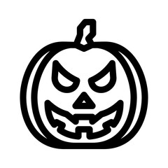 scary pumpkin icon or logo isolated sign symbol vector illustration - high quality black style vector icons
