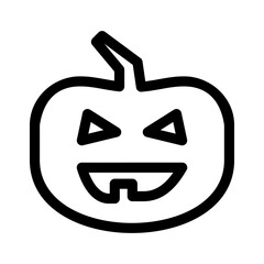 scary pumpkin icon or logo isolated sign symbol vector illustration - high quality black style vector icons
