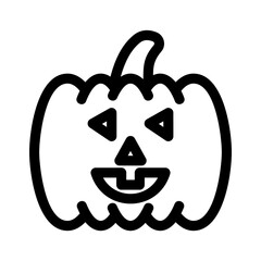 scary pumpkin icon or logo isolated sign symbol vector illustration - high quality black style vector icons
