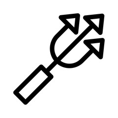 trident icon or logo isolated sign symbol vector illustration - high quality black style vector icons
