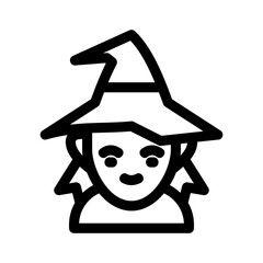 witch icon or logo isolated sign symbol vector illustration - high quality black style vector icons
