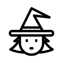 witch icon or logo isolated sign symbol vector illustration - high quality black style vector icons
