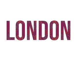 City of London filled with openwork doodle leaves